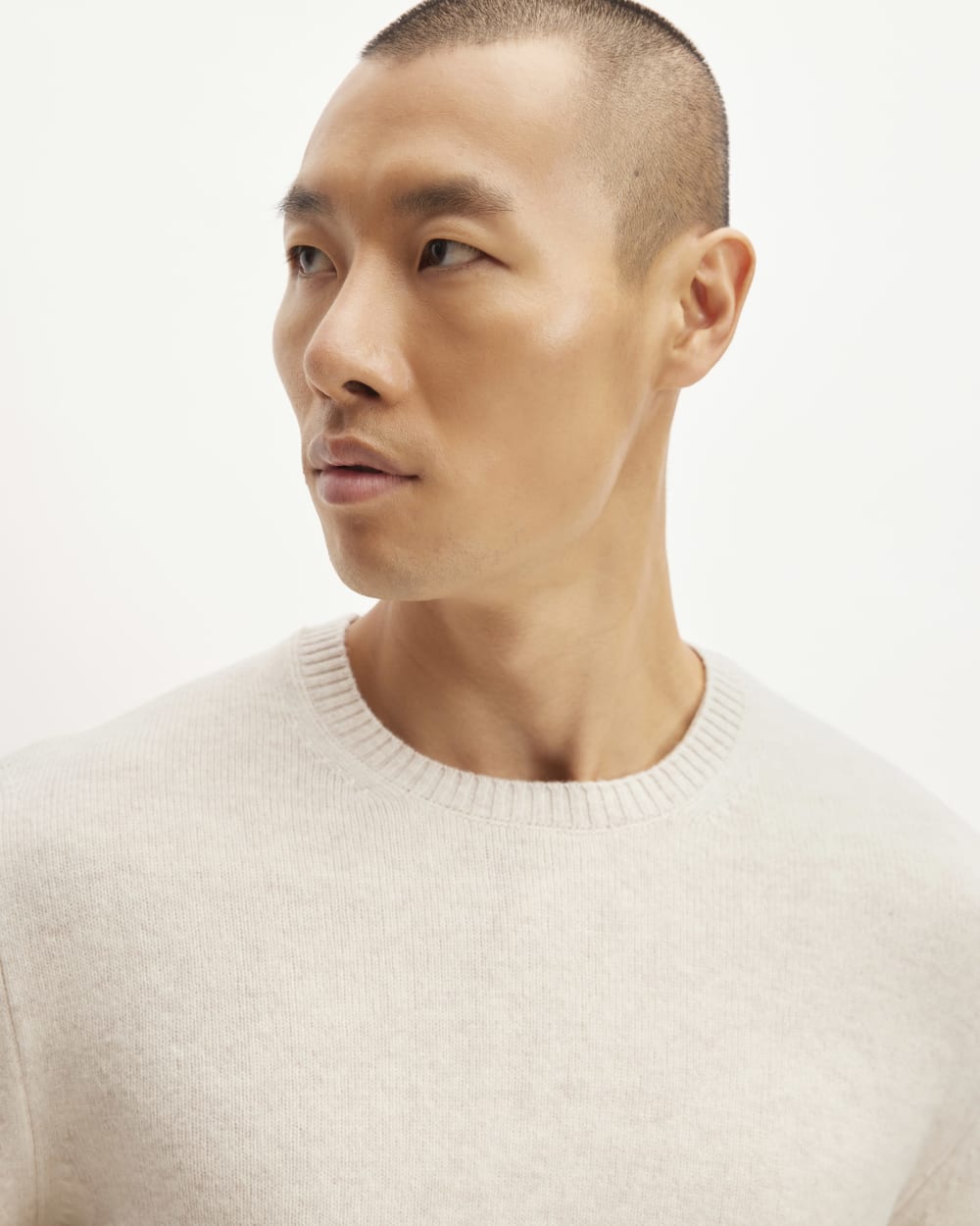 The Premium Merino Crew Neck Sweater | Heathered Oat - Image 4