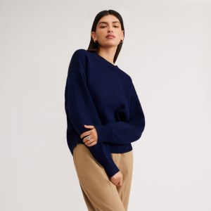 The Cotton-Merino Sweatshirt | Bright Navy