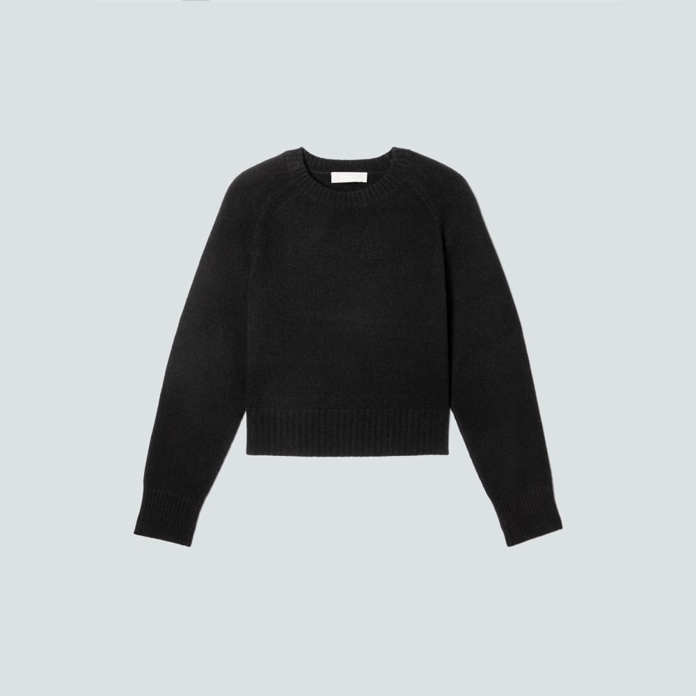 The Cashmere Boxy Crew | Black - Image 2