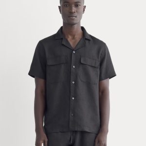 The Resort Shirt in Linen | Black