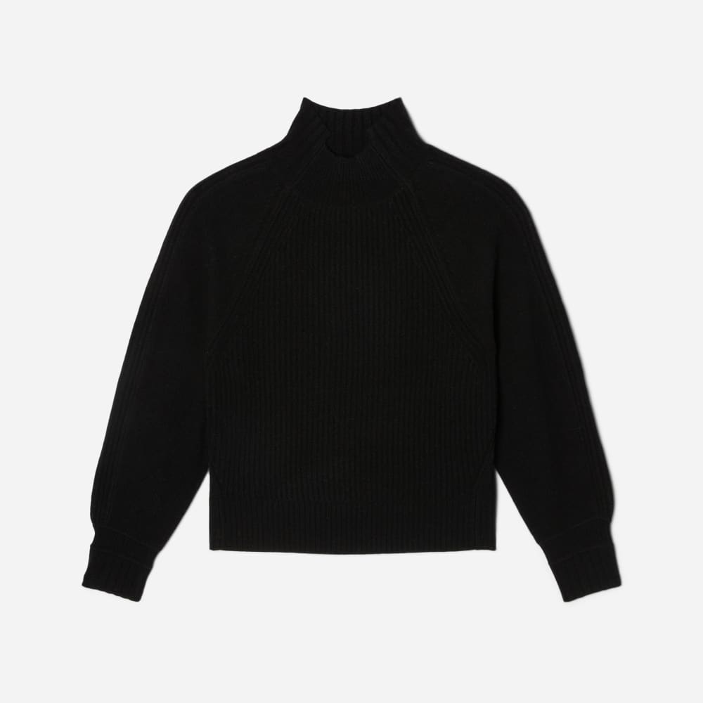 The Cashmere Ribbed Turtleneck | Black - Image 2