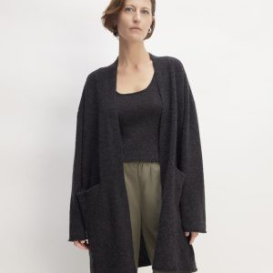 The Cozy-Stretch Long Cardigan | Charcoal