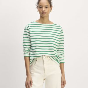 The Mariner Tee | Bone / Grass Green