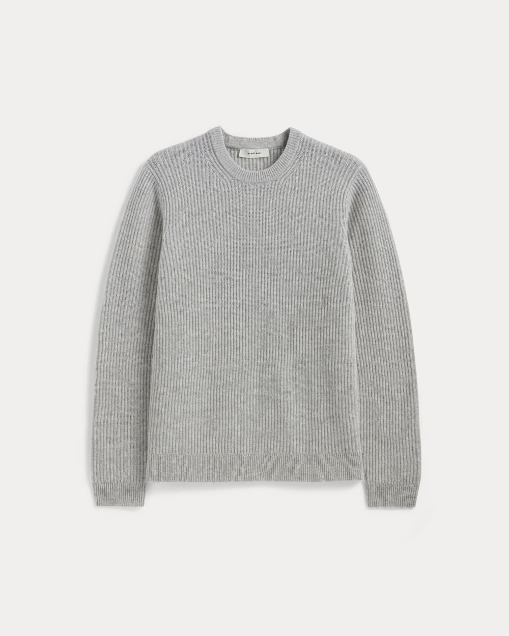 The Fisherman Crew in Wool Cashmere | Light Heather Grey - Image 2