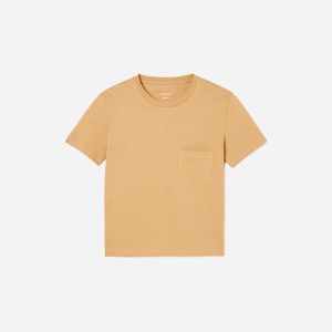 The Box-Cut Tee in Essential Cotton | Iced Coffee | Pocket