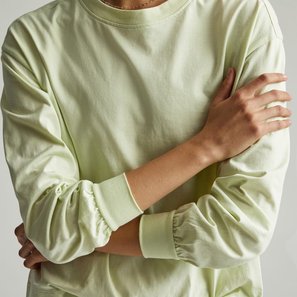 The Organic Cotton Long-Sleeve Tee | Seafoam Green - Image 4