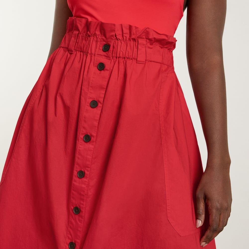 The Easy Button-Front Skirt | Goji Berry - Image 4