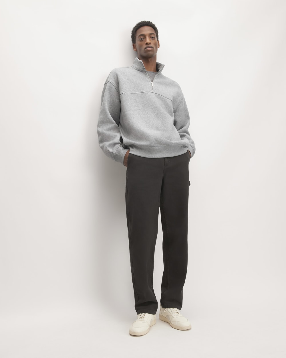 The ReTrack Fleece Half-Zip | Heathered Grey - Image 3