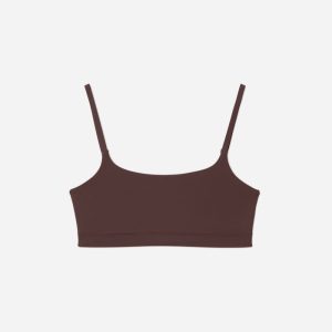 The Invisible Square-Neck Bralette | Dark Tan
