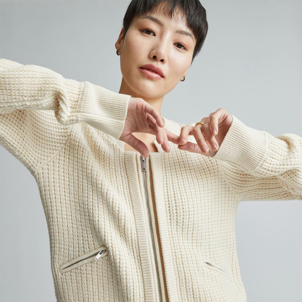 The Cropped Cotton-Merino Bomber | Canvas - Image 4