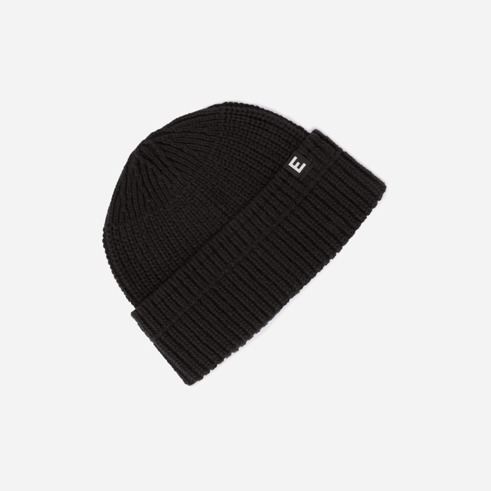 The Organic Cotton Chunky Beanie | Black - Image 5