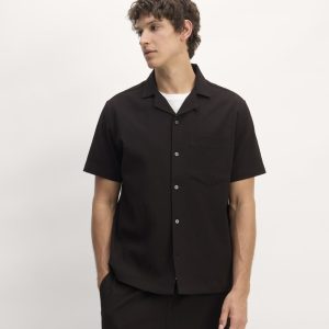 The Seersucker Short-Sleeve Shirt | Black
