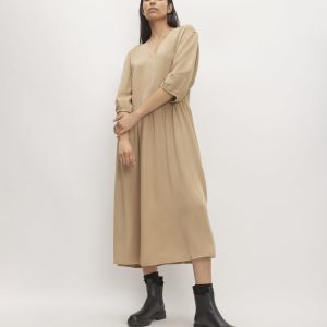 The TENCEL? Puff-Sleeve Dress | Cornstalk