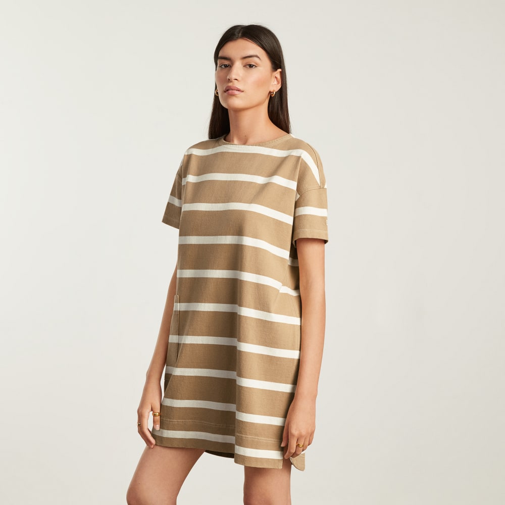 The Oversized Mariner Dress | Iced Coffee / Tan - Image 4