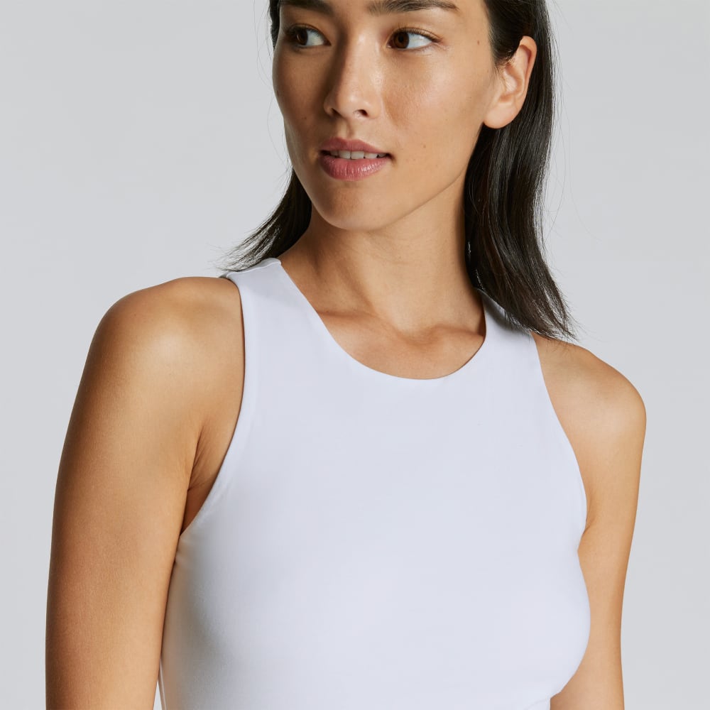 The Cutaway Tank Bodysuit | White | Thong - Image 6