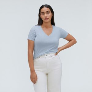 The Organic Cotton V-Neck | Mist