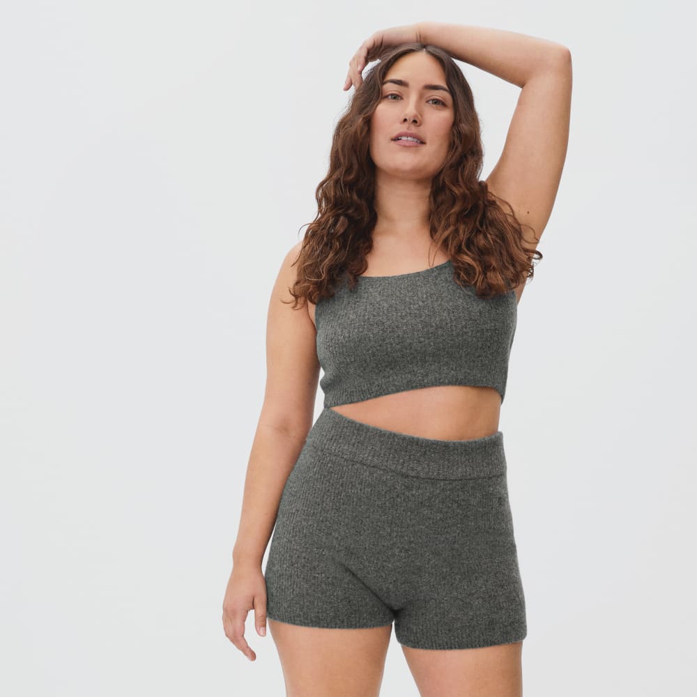 The Cozy-Stretch Short | Heathered Charcoal - Image 2