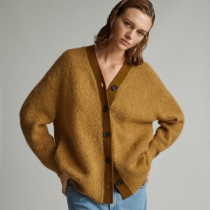 The SuperFuzz Alpaca Oversized Cardigan | Dijon