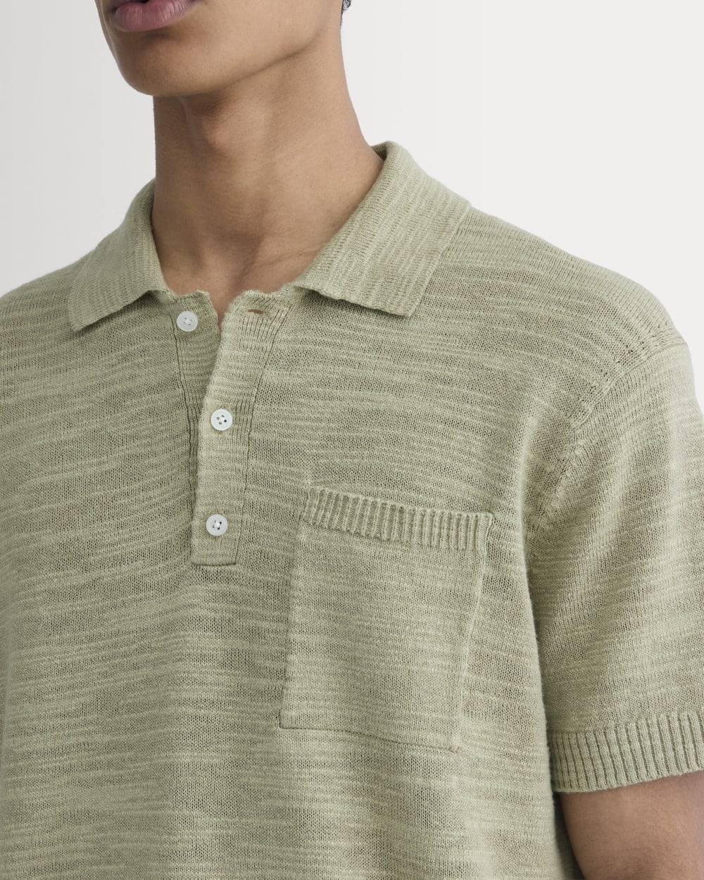 The Cotton Linen Polo | Eucalyptus - Image 4
