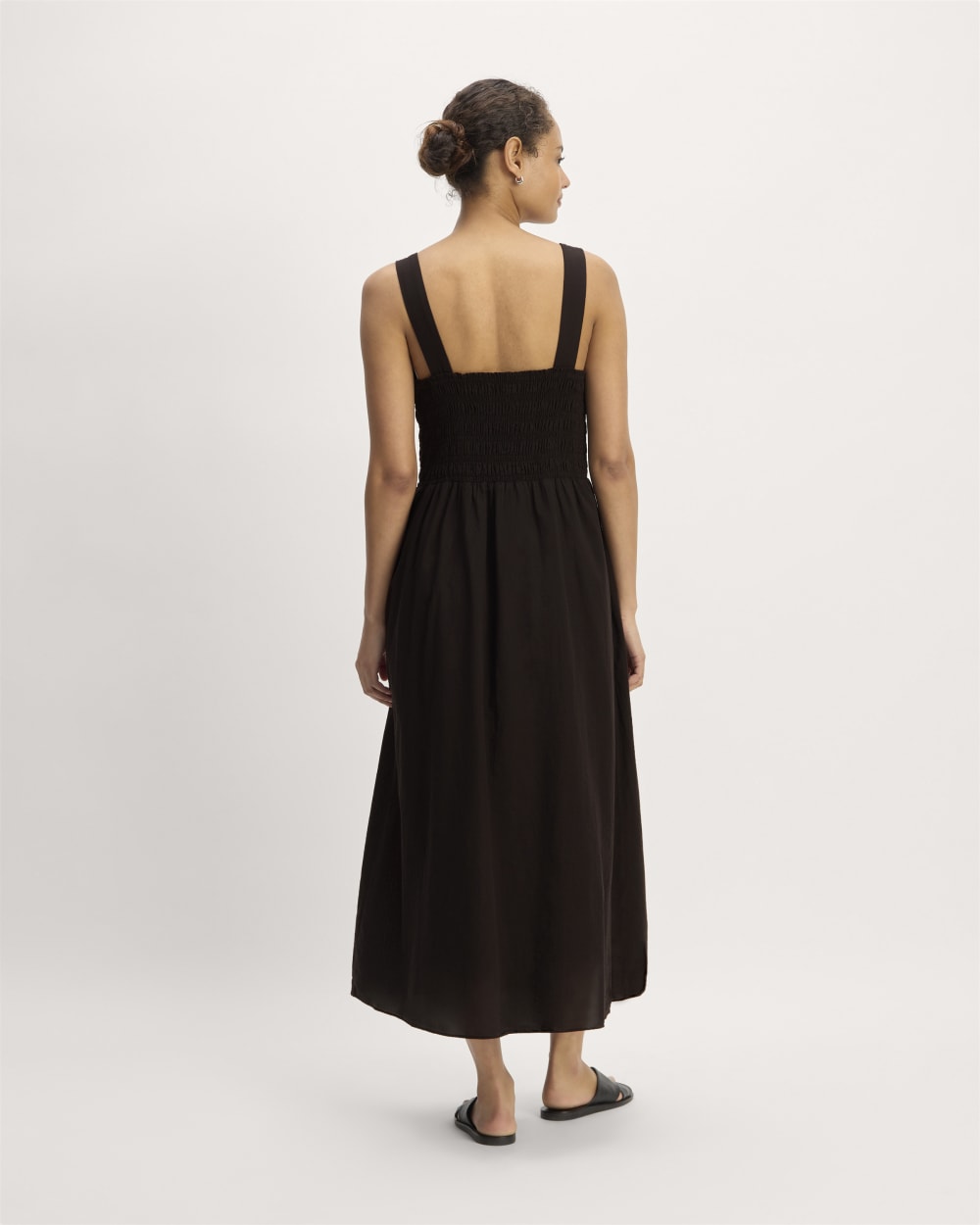 The Gauze Smock Dress | Black - Image 6
