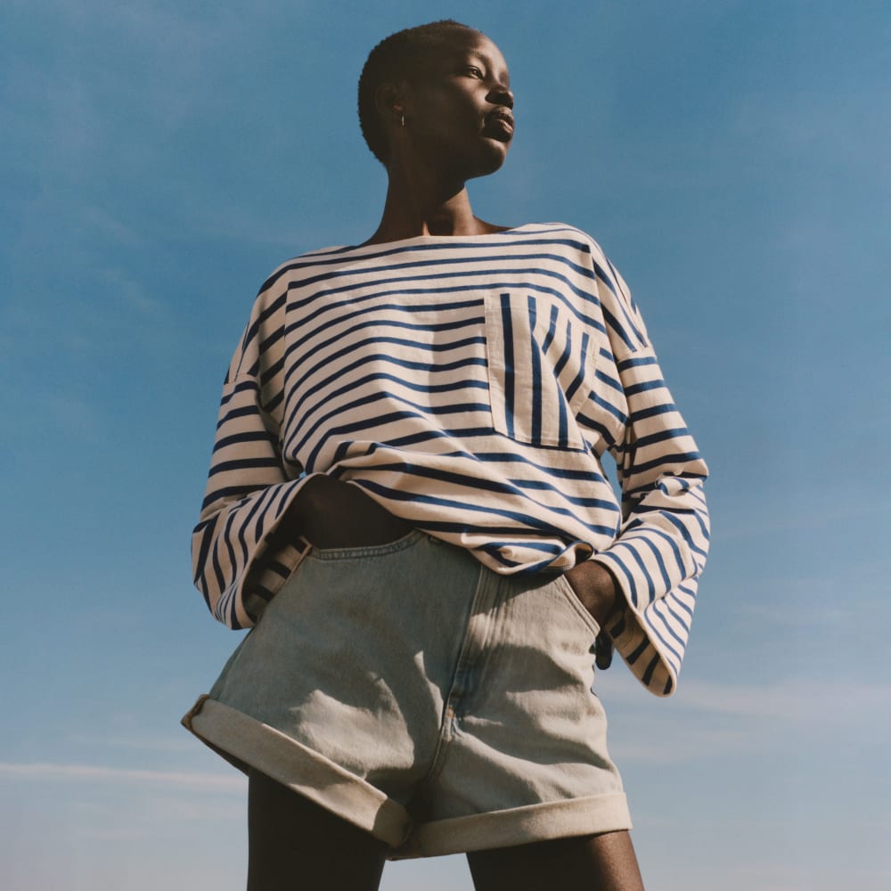 The A-Line Denim Short | Powder Blue - Image 7