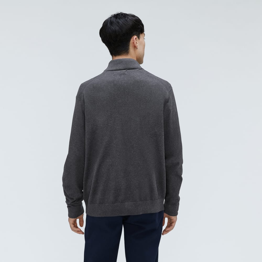 The No-Sweat Full Zip Sweater | Heather Ash - Image 3