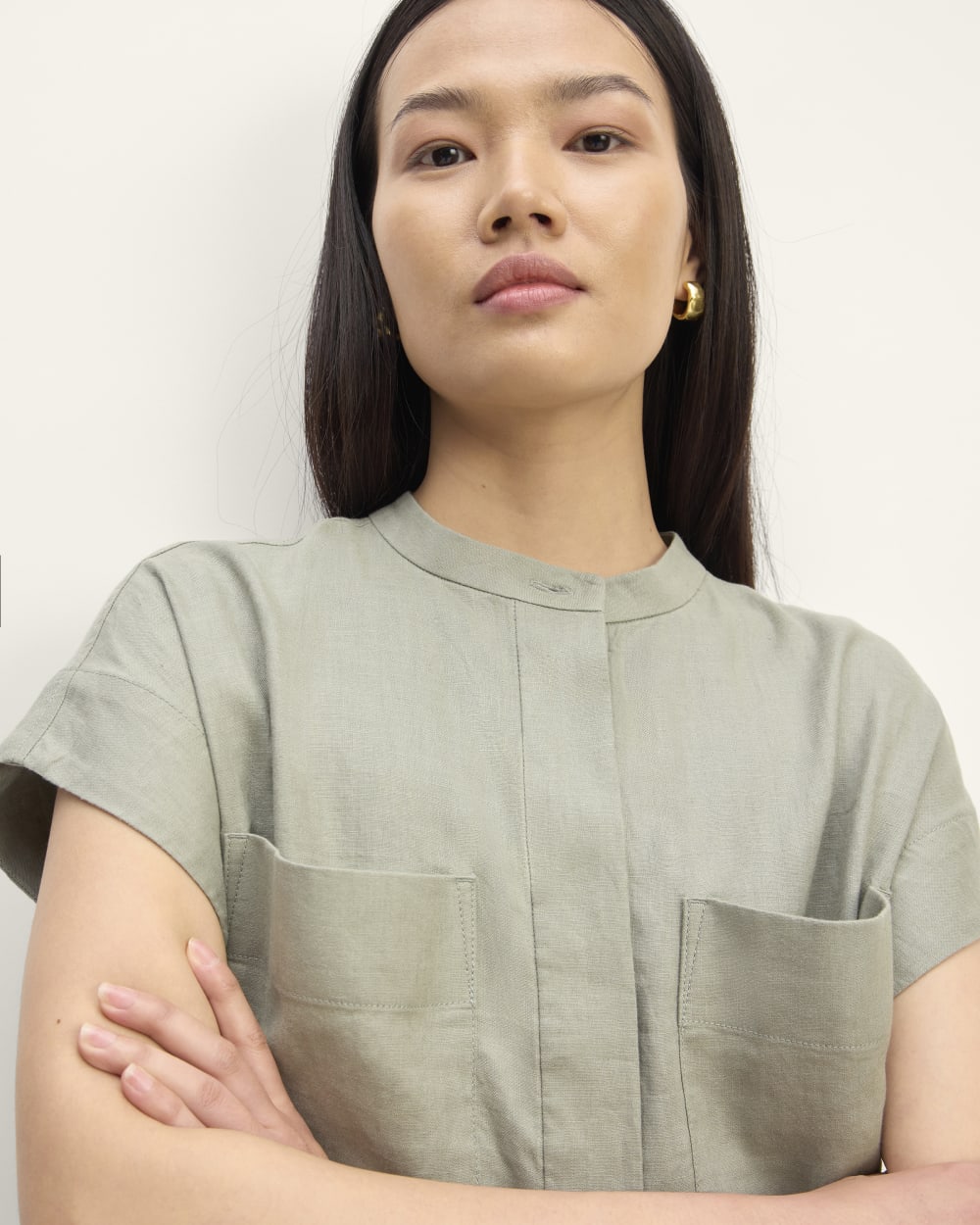The Craft Dress in Linen | Sage Green - Image 3