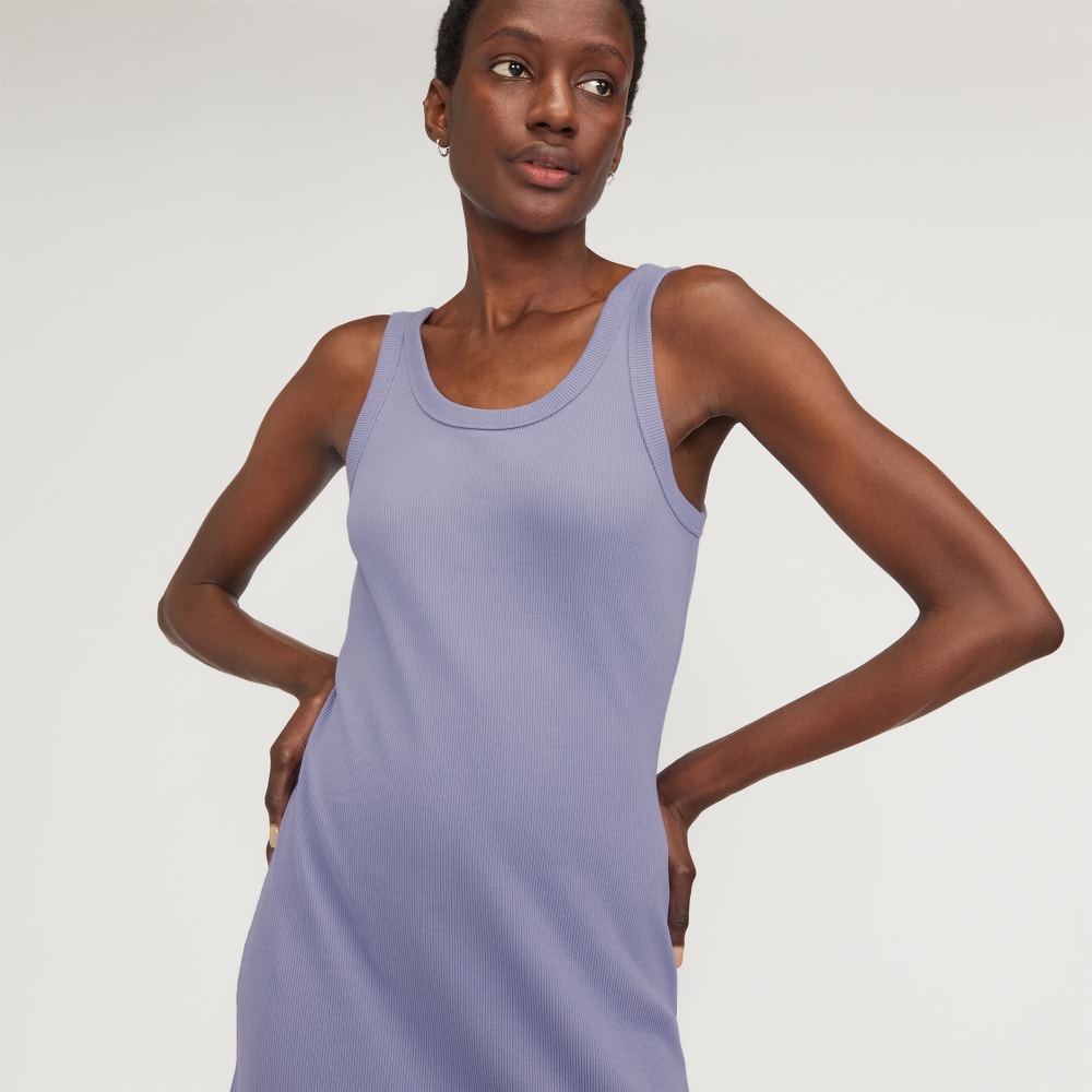 The '90s Rib Dress | Cornflower Blue - Image 4