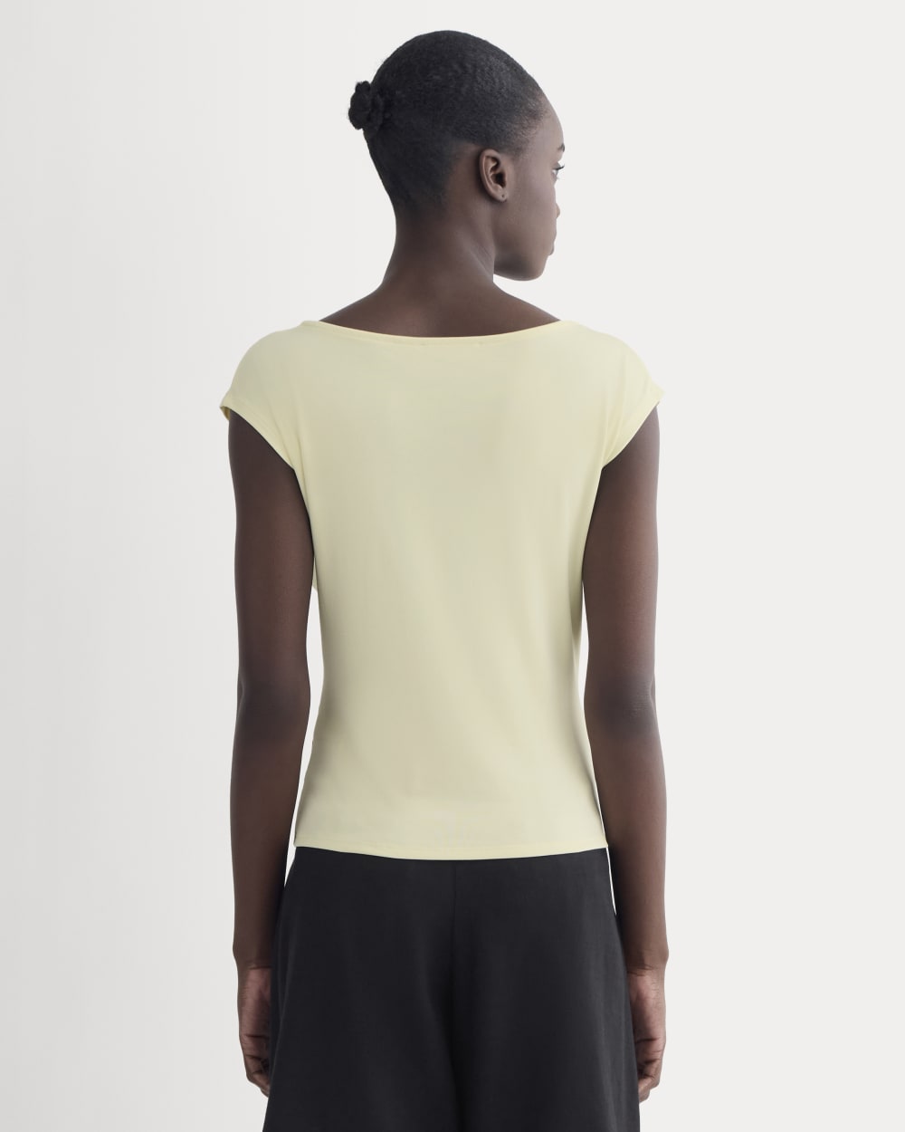 The Draped Top in Butterknit | Light Yellow - Image 5