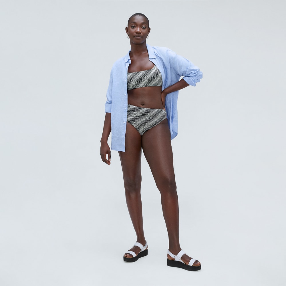 The Square-Neck Bikini Top | Black / Canvas - Image 4