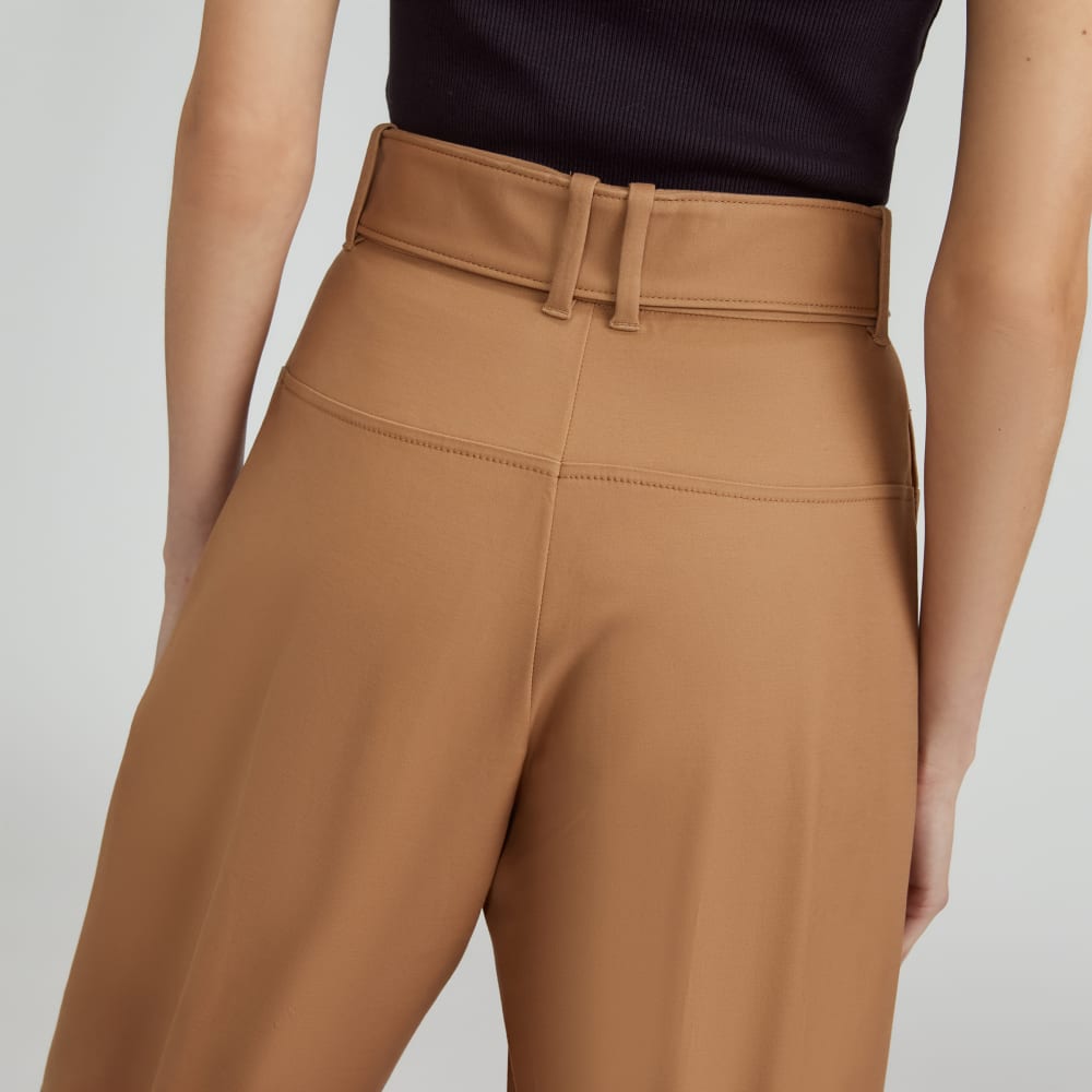 The Structured Cotton Belted Pant | Toasted Coconut - Image 5