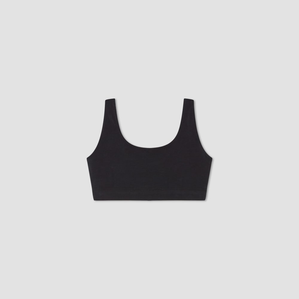 The Cotton Tank Bra | Black - Image 2