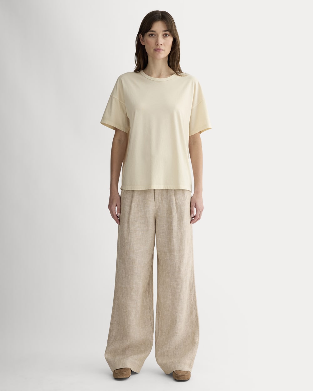 The Boyfriend Tee in Essential Cotton | Parchment - Image 3