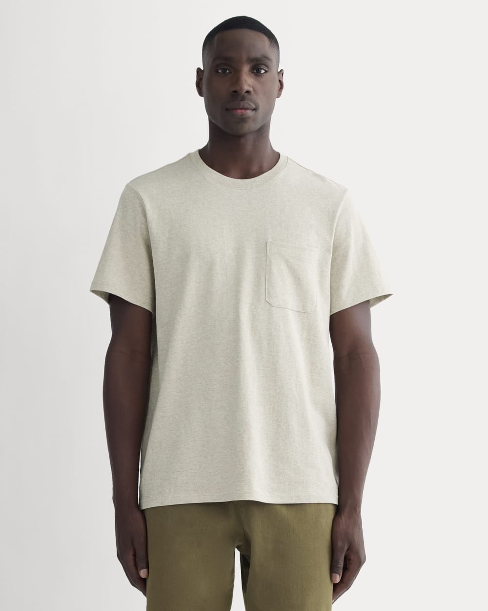 The Premium-Weight Pocket Tee | Uniform | Heather Oatmeal