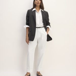 The Draper Tapered Pant in Buttersmooth | White