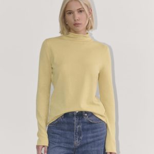 The Funnel Neck in Cotton Cashmere | Parsnip
