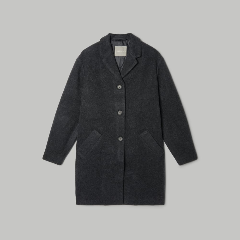The Italian ReWool? Cocoon Coat | Heathered Black - Image 2