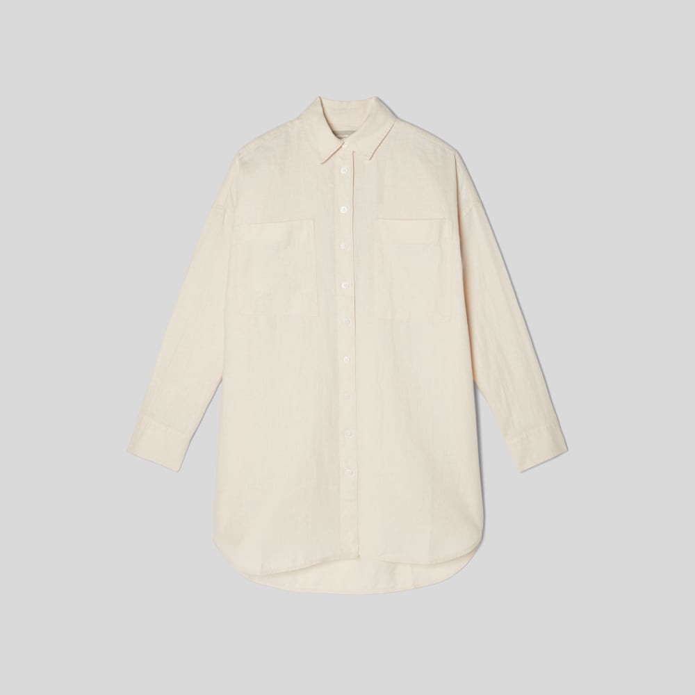 The Way-Long Linen Shirt | Canvas - Image 2