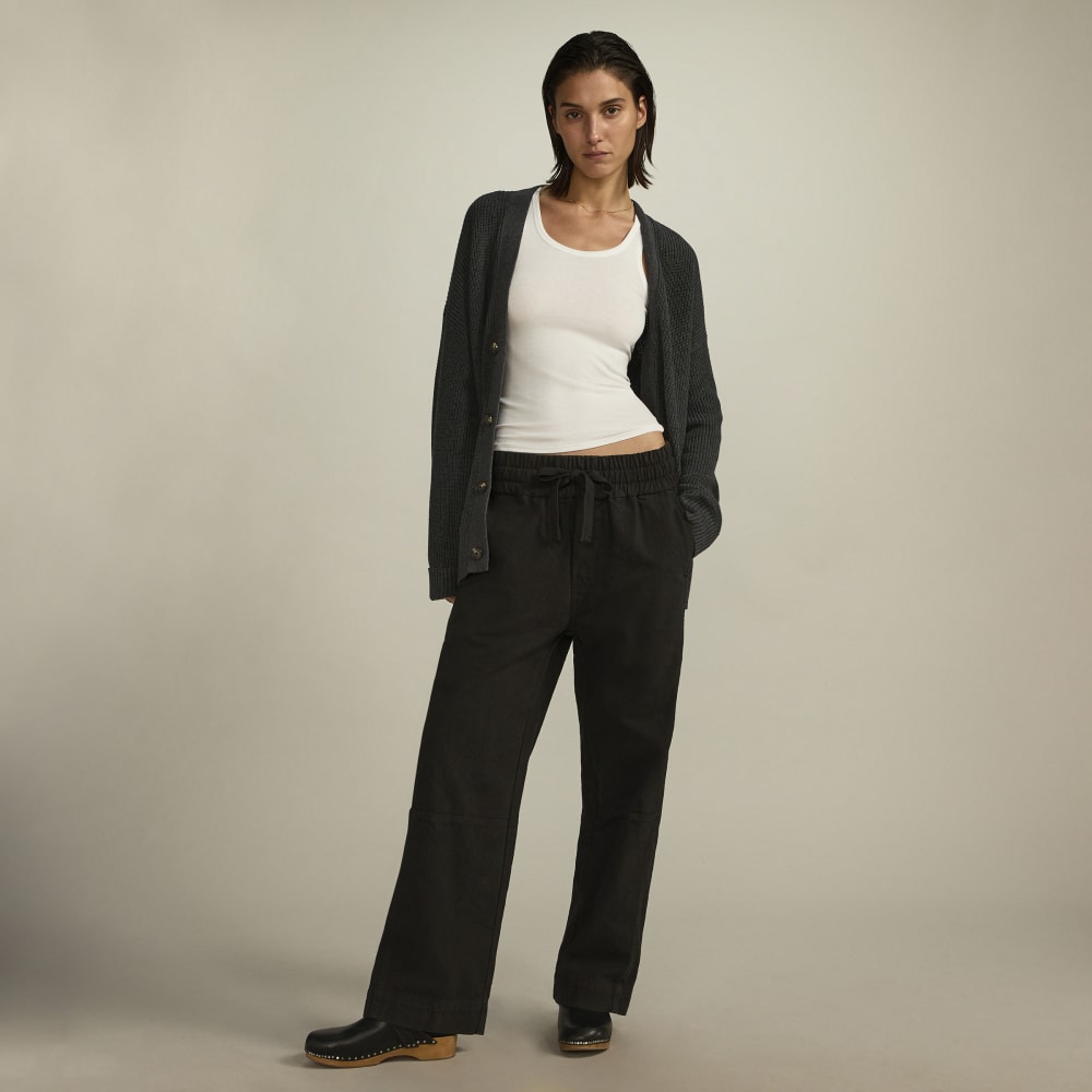 The Canvas Organic Cotton Pull-On Pant | Black - Image 5