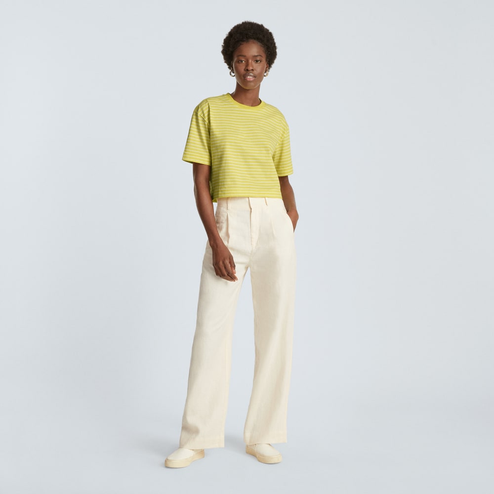 The Organic Cotton Cropped Tee | Acacia / Tan - Image 5