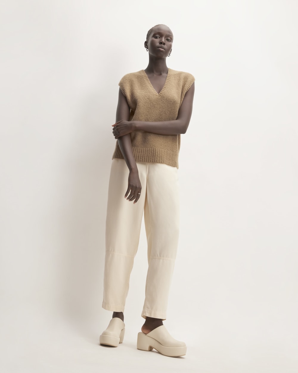 The Alpaca V-Neck Vest | Tiger's Eye - Image 3