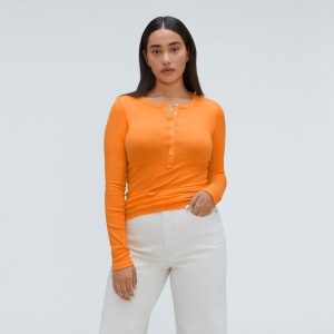 The Luxe Rib Henley | Turmeric