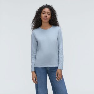 The Organic Cotton Long-Sleeve Crew | Mist