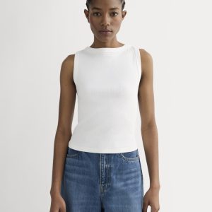 The Selfie Boatneck Tank | White