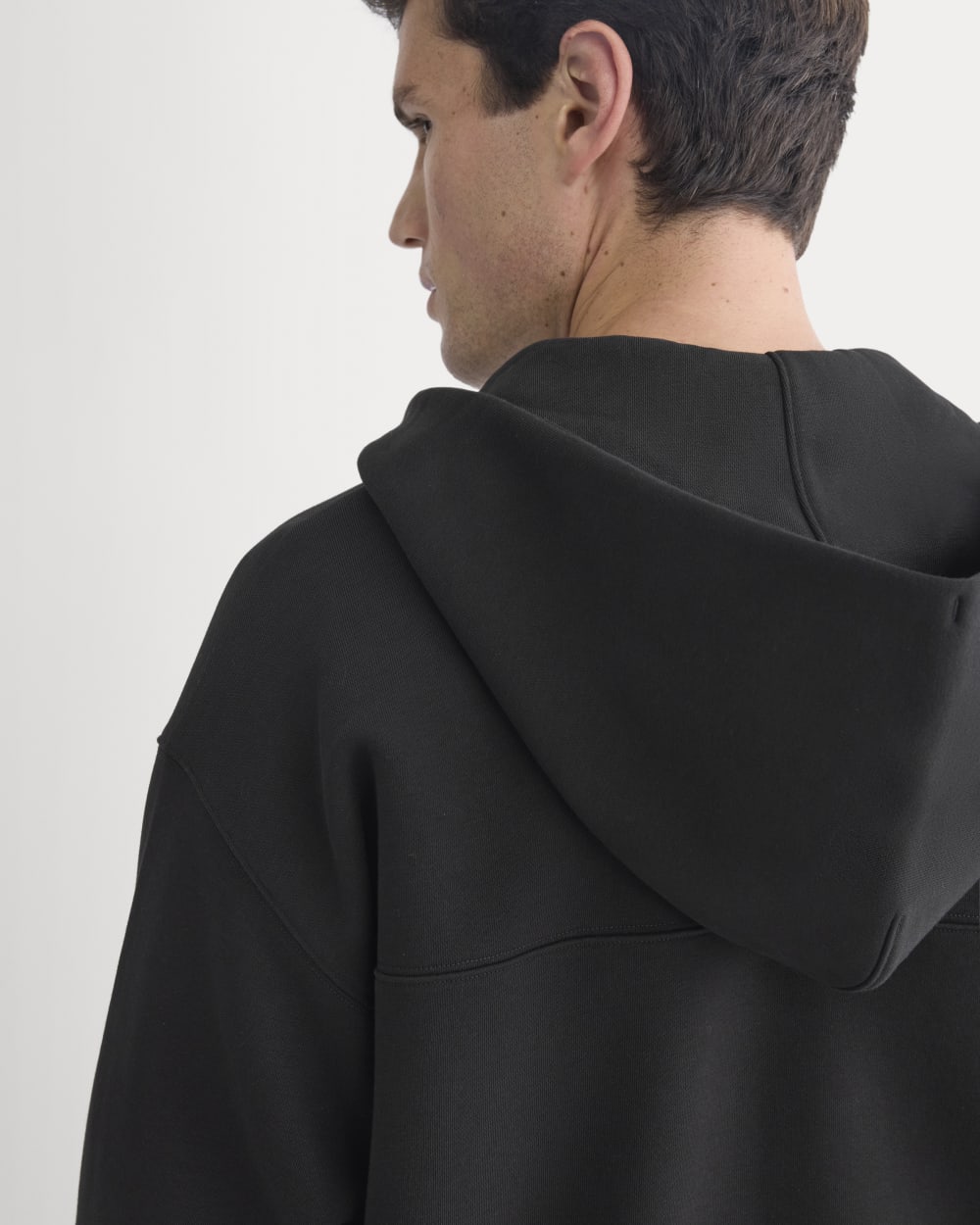 Luxe Fleece Full-Zip Hoodie | Black - Image 4