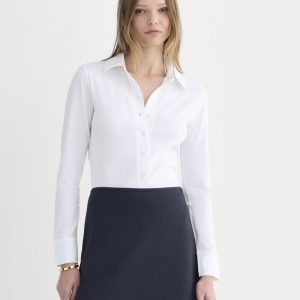 Button-Up Shirt in Essential Cotton | White