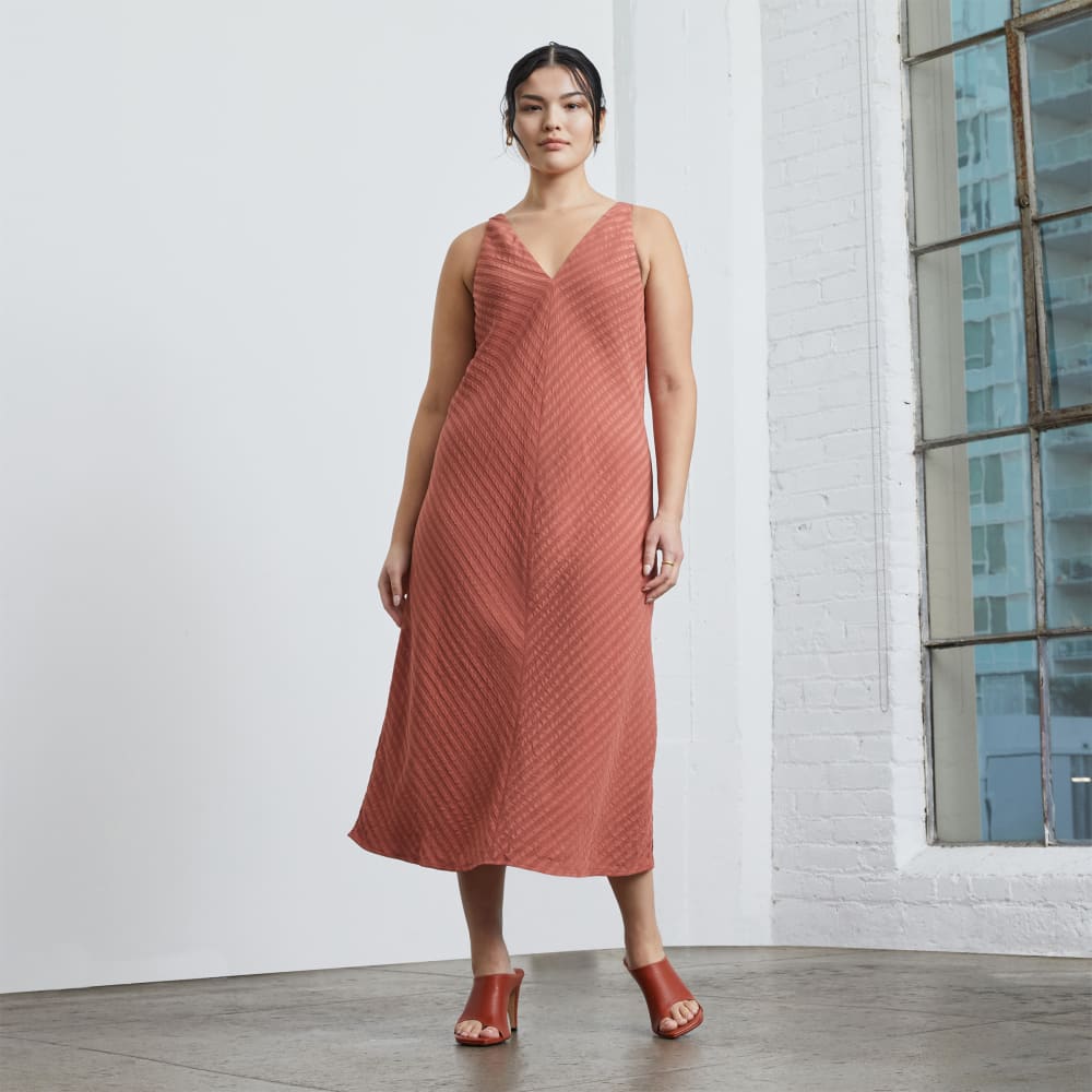 The City Stripe Midi Dress | Redwood