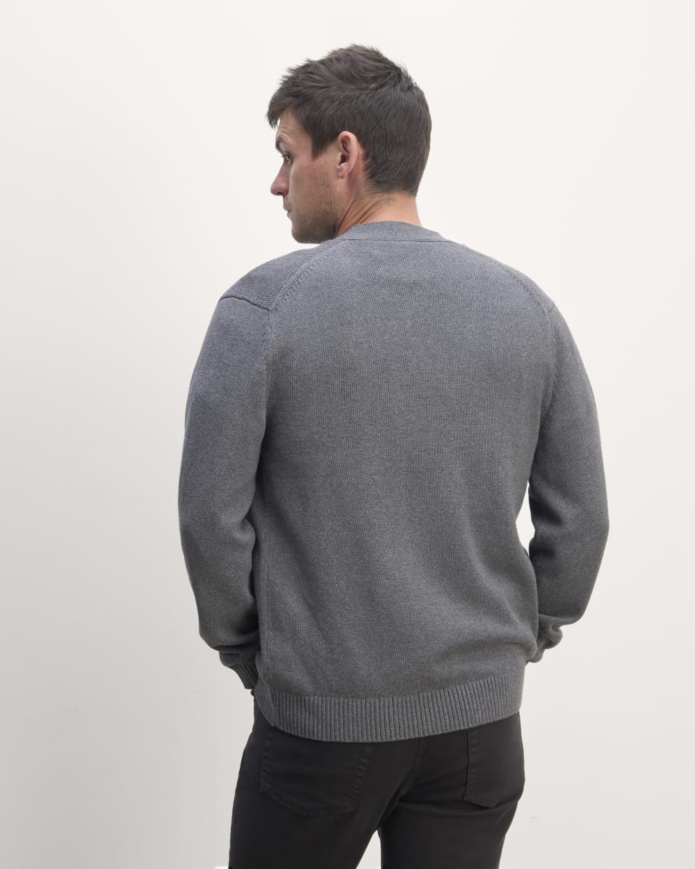 The Classic Cardigan in Everyday Cotton | Heathered Charcoal - Image 6