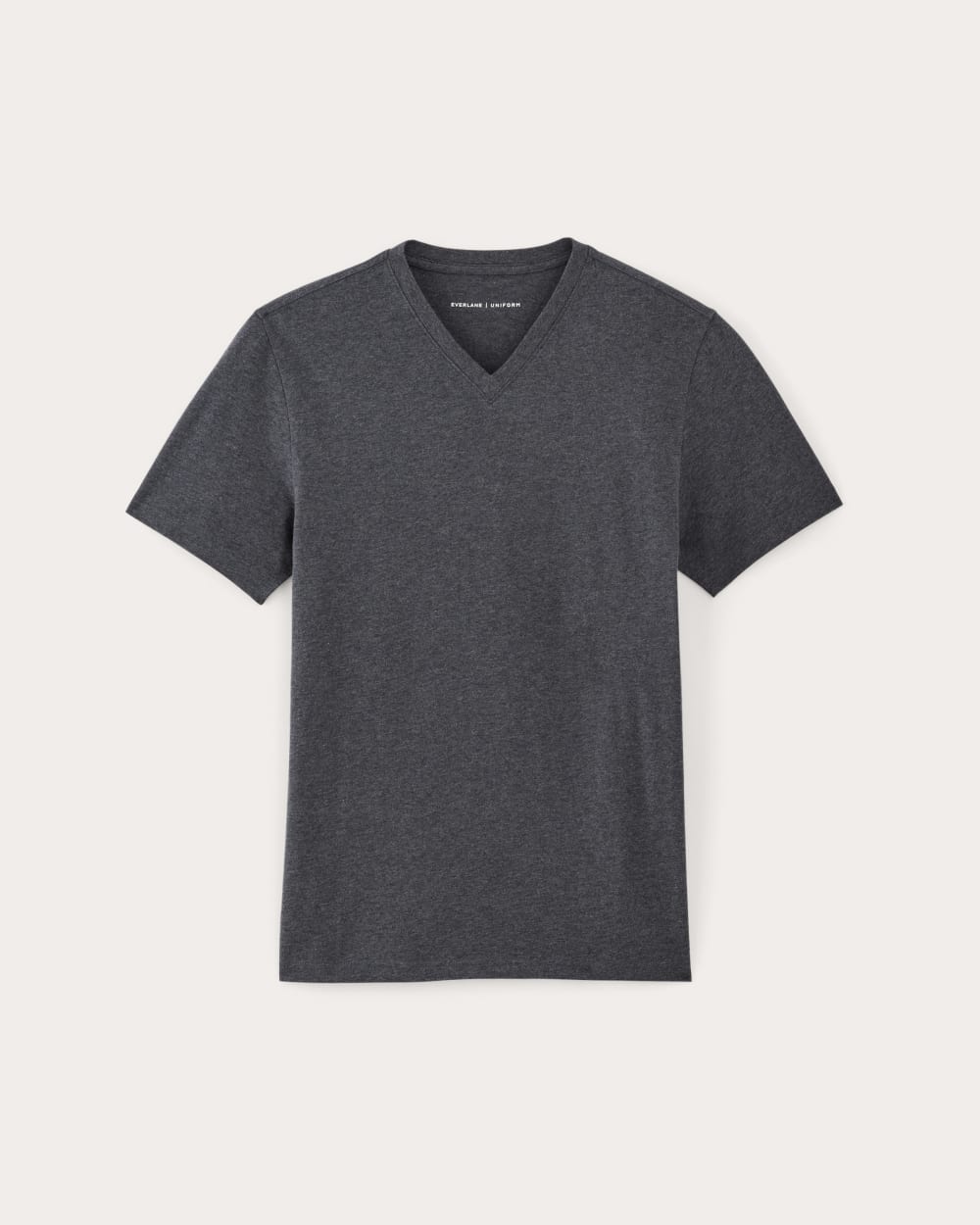 The Essential Organic V-Neck Tee | Heather Deep Navy - Image 2