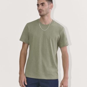 The Premium-Weight Crew | Uniform | Heather Sage Green